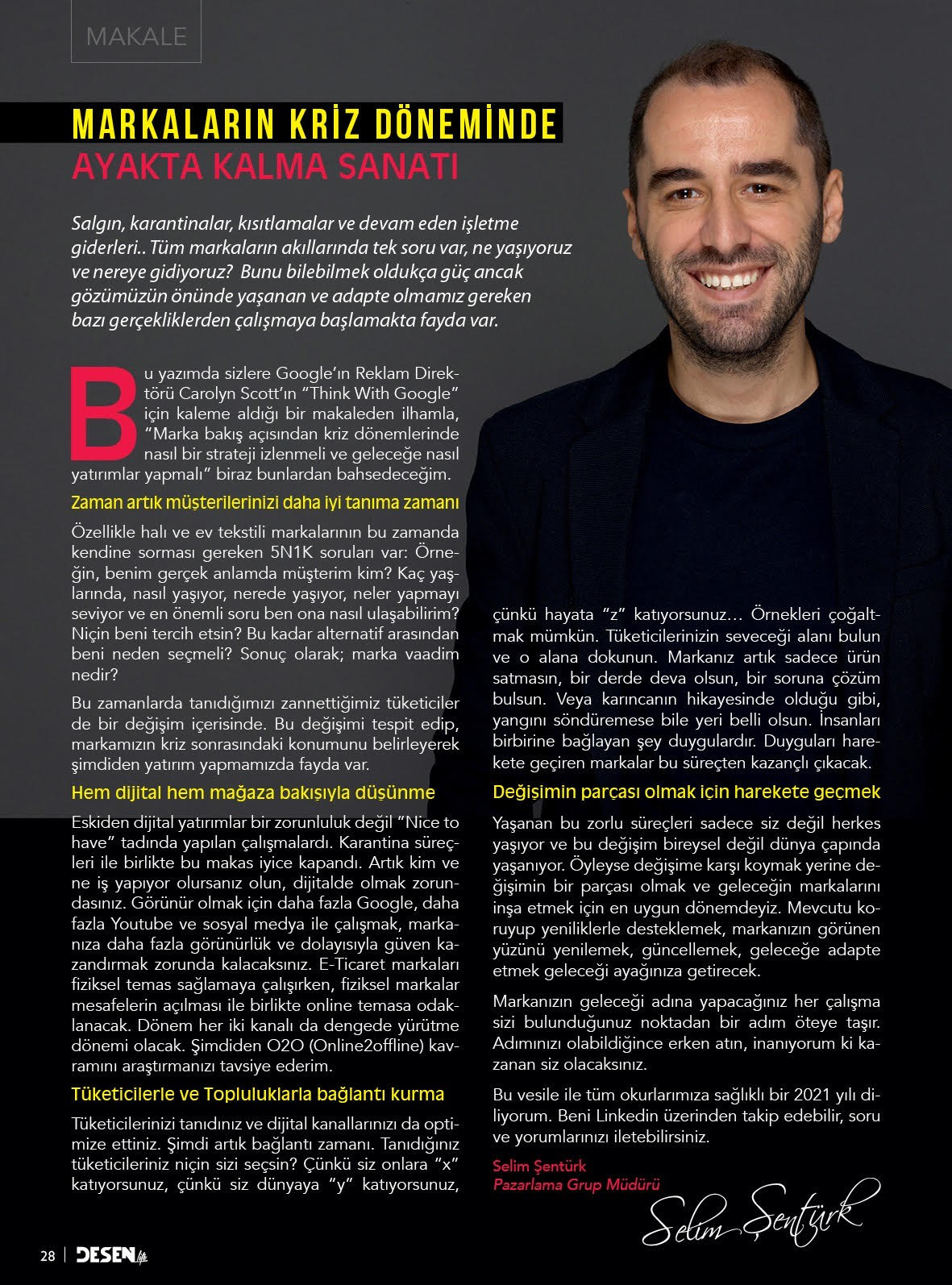 Selim Şentürk Desen Life Röportajı - Markaların Krizde Ayakta Kalma Sanatı
